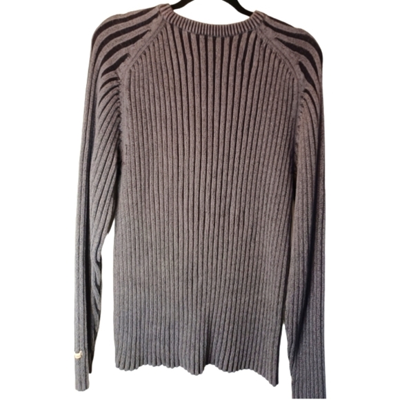 COLUMBIA Men's Textured Vertical Striped 100% Cotton Sweater - Picture 2 of 7